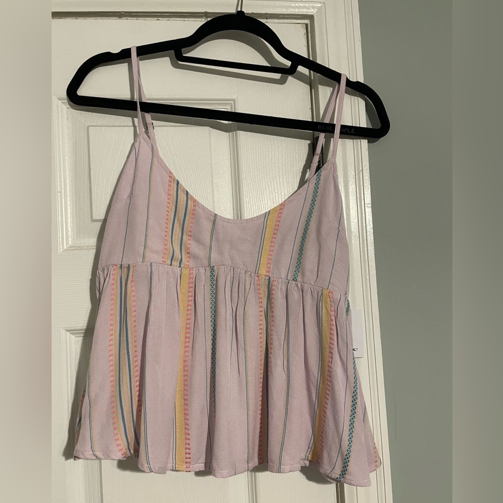 Light pick crop top never worn tags still on